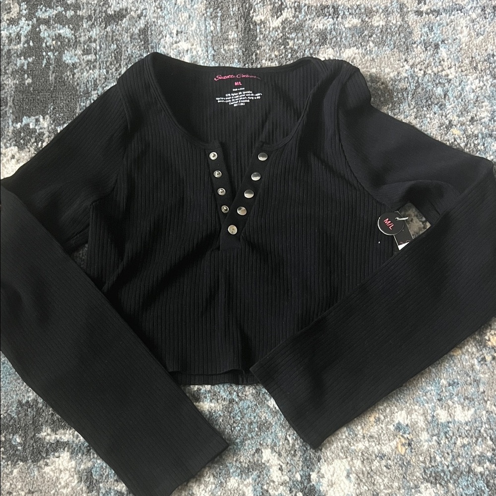 Black Long Sleeve Top